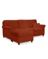 Furniture Lidia 82" Fabric 2-pc. Reversible Chaise Sectional Sofa With Storage Ottoman In Gypsy Sunset Red