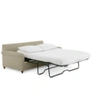 Furniture Lidia 82" Fabric 2-pc. Chaise Sectional Queen Sleeper Sofa With Storage Ottoman In Gypsy Platinum Gray