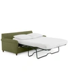 Furniture Lidia 82" Fabric 2-pc. Chaise Sectional Queen Sleeper Sofa With Storage Ottoman In Gypsy Safari Green