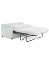Furniture Lidia 82" Fabric 2-pc. Chaise Sectional Queen Sleeper Sofa With Storage Ottoman In Gypsy Vapor
