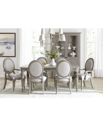 Furniture Elina Expandable Dining 7 pc. Set dining Table 4 Upholstered Side Chairs 2 Upholstere ModeSens