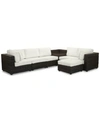 FURNITURE VIEWPORT OUTDOOR 7-PC. MODULAR SEATING SET (2 CORNER UNITS, 3 ARMLESS UNITS, 1 CORNER TABLE AND 1 OT