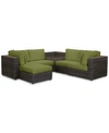 FURNITURE VIEWPORT OUTDOOR 6-PC. MODULAR SEATING SET (2 CORNER UNITS, 2 ARMLESS UNITS, 1 CORNER TABLE AND 1 OT