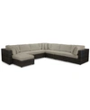 FURNITURE CLOSEOUT! VIEWPORT OUTDOOR 8-PC. MODULAR SEATING SET (3 CORNER UNITS, 4 ARMLESS UNITS AND 1 OTTOMAN)