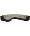 Furniture Closeout! Viewport Outdoor 8-pc. Modular Seating Set (3 Corner Units, 4 Armless Units And 1 Ottoman) In Spectrum Dove