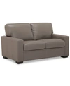 Furniture Ennia 59" Leather Loveseat, Created For Macy's In Pewter (special Order)