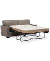 Furniture Ennia 75" Leather Full Sleeper, Created For Macy's In Pewter (special Order)