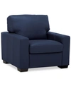 Furniture Ennia 36" Leather Armchair, Created For Macy's In Sapphire (special Order)