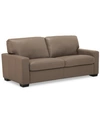 Furniture Ennia 75" Leather Apartment Sofa, Created For Macy's In Dune (special Order)
