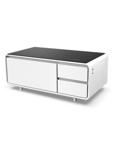 Furniture Smart Storage Coffee Table With Refrigerated Drawer In White