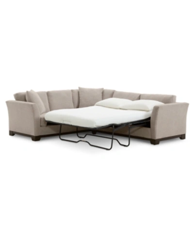 Furniture Elliot Ii 108" Fabric 2-pc. Sleeper Sofa Sectional, Created For Macy's In Merit Dove Beige