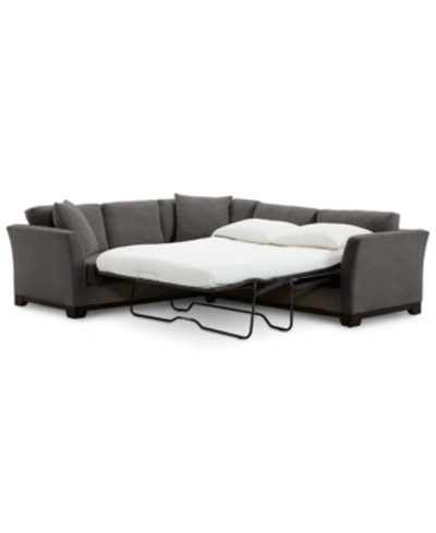 Furniture Elliot Ii 108" Fabric 2-pc. Sleeper Sofa Sectional, Created For Macy's In Merit Greystone Grey