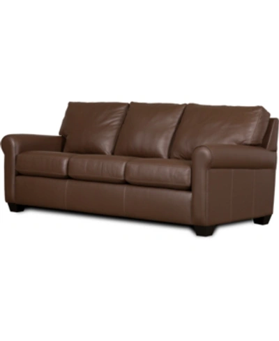 Furniture Savoy Ii 83" Leather Sofa In Branch