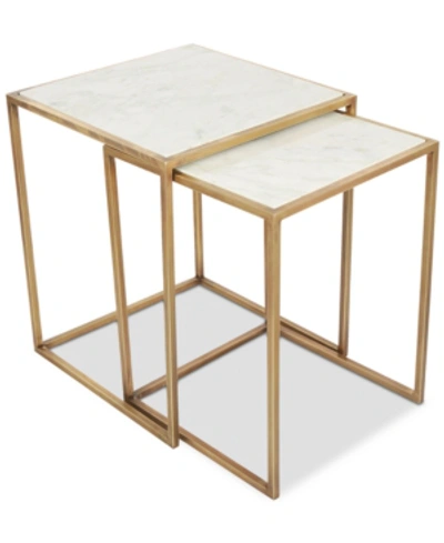 Furniture Isla Marble 2-pc. Square Nesting End Table