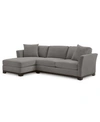Furniture Elliot Ii 107" 2-pc. Fabric Chaise Sectional Apartment Sofa, Created For Macy's In Merit Greystone Grey