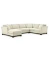 Furniture Elliot Ii 138" Fabric 3-pc. Chaise Sectional, Created For Macy's In Merit Pearl Ivory
