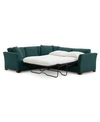 Furniture Elliot Ii 108" Fabric 2-pc. Sleeper Sofa Sectional, Created For Macy's In Merit Peacock Green