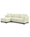 Furniture Elliot Ii 107" 2-pc. Fabric Chaise Sectional Apartment Sofa, Created For Macy's In Merit Pearl Ivory