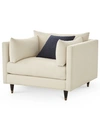 Furniture Bostal 46" Fabric Arm Chair And A Half, Created For Macy's In Dover Ivory Combo