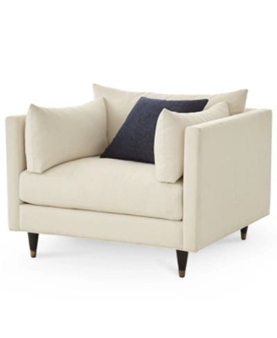 Furniture Bostal 46" Fabric Arm Chair And A Half, Created For Macy's In Dover Ivory Combo