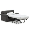 Furniture Astra 59" Roll Arm Fabric Chair Bed, Created For Macy's In Dawson Gunmetal Grey