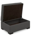 Furniture Astra 36" Fabric Chair Bed Storage Ottoman, Created For Macy's In Dawson Gunmetal Grey