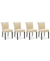 FURNITURE TATE LEATHER PARSONS DINING CHAIR, 4-PC. SET (4 SIDE CHAIRS)
