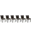 FURNITURE TATE LEATHER PARSONS DINING CHAIR, 6-PC. SET (6 SIDE CHAIRS)