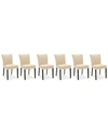 FURNITURE TATE LEATHER PARSONS DINING CHAIR, 6-PC. SET (6 SIDE CHAIRS)