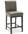 FURNITURE TATE LEATHER PARSONS GRAPHITE COUNTER STOOL