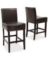 Noble House Dawken Counter Stool (set Of 2) In Brown