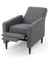 Noble House Wadena Recliner Club Chair In Grey