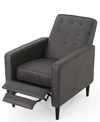 Noble House Wadena Recliner Club Chair In Slate