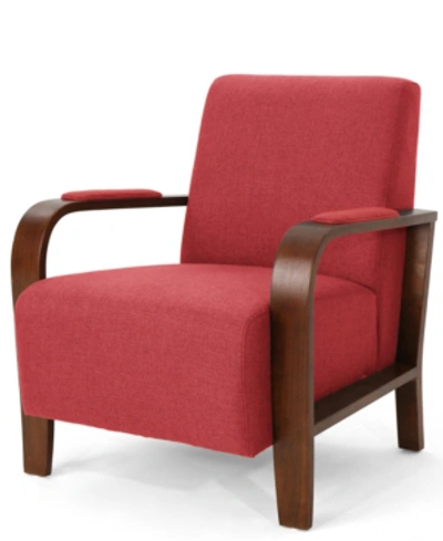 Noble House Lauren Club Chair In Red