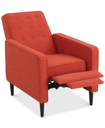 Noble House Wadena Recliner Club Chair In Orange