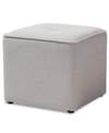 Furniture Corinne Ottoman In Light Grey