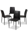 Furniture Pascha Dining Chair (set Of 4) In Black