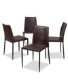 Furniture Pascha Dining Chair (set Of 4) In Dark Brown