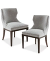 Furniture Sandra Set Of 2 Dining Armchairs In Grey