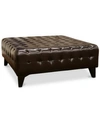Furniture Machie Square Ottoman In Dark Brown