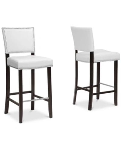 Furniture Ona Bar Stool (set Of 2) In White