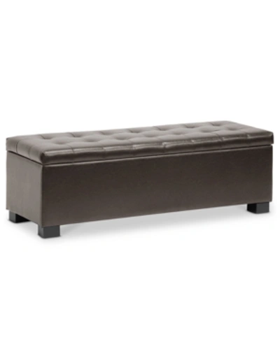 Furniture Glaukos Ottoman In Dark Brown