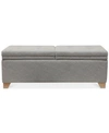 Furniture August Storage Bench In Grey
