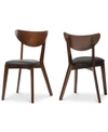 Furniture Sumner Faux Leather And Dining Chair (set Of 2) In Black
