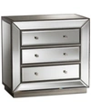 Furniture Edeline Mirrored Chest In Silver Mirror