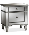 Furniture Sussie Mirrored Nightstand In Silver Mirror