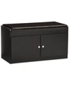 Furniture Glasser Cabinet With Seating Bench In Dark Brown