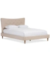 Furniture Jerell Modern Queen Linen Platform Bed In Beige