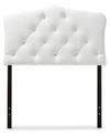Furniture Rita Button-tufted Scalloped Twin Headboard In White Faux Leather