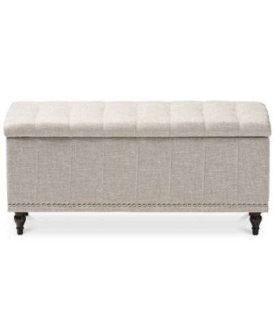Furniture Kaylee Button-tufted Storage Ottoman Bench In Beige